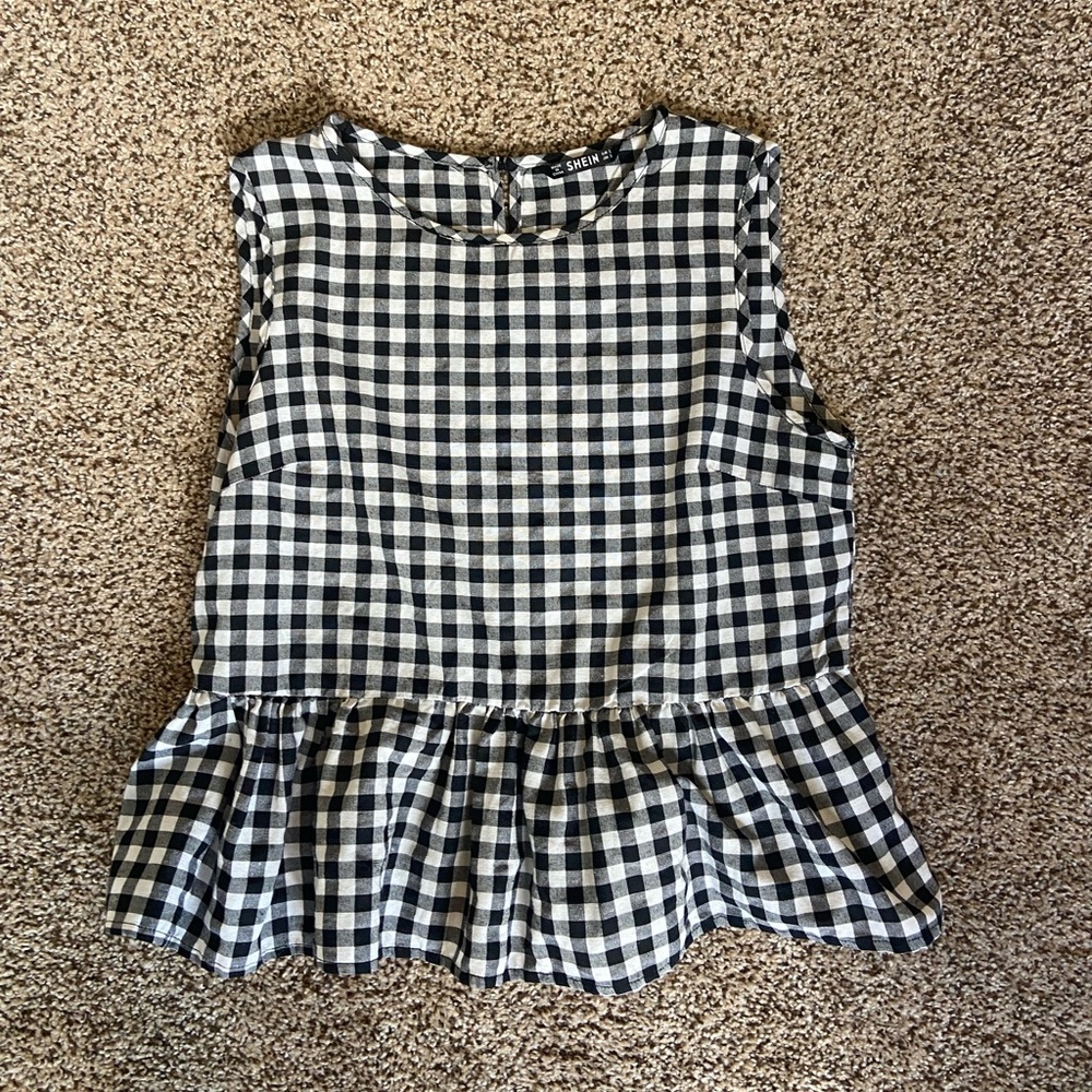 shein plaid pemplum tank